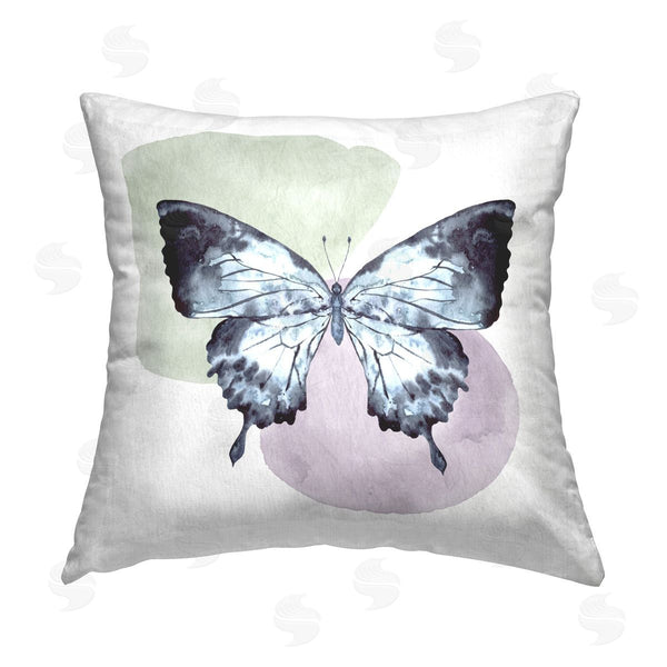 stupell industries Kim Allen | Butterfly on Simple Shapes Printed Throw Pillow