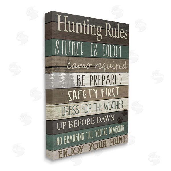 stupell industries Kim Allen | Cabin Hunting Rules Rustic Charm
