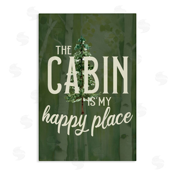 stupell industries Kim Allen | Cabin is Happy Places Green