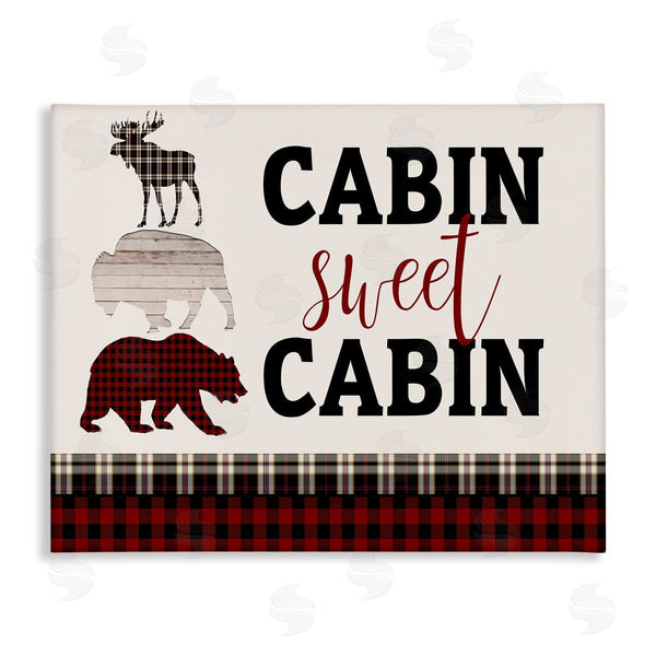 stupell industries Kim Allen | Cabin Sweet Cabin Animals