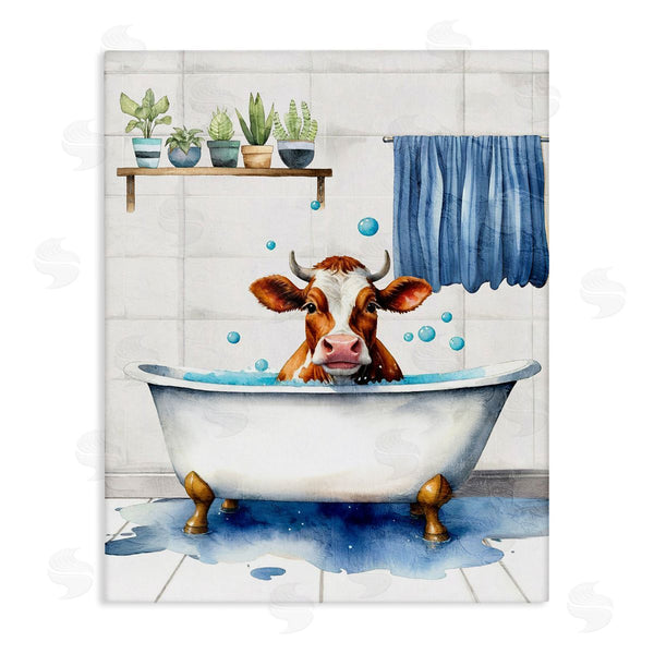 stupell industries Kim Allen | Cattle Bathtime Suds Wall Art