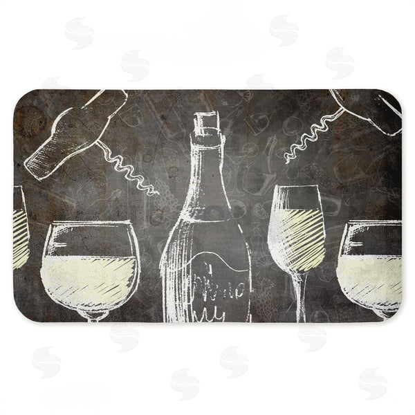 stupell industries Kim Allen | Chalkboard Style Wine Anti-Fatigue Mat