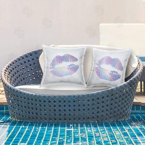 Stupell Industries Kim Allen | Cheetah Pattern Pastel Lipstick Printed Throw Pillow Set