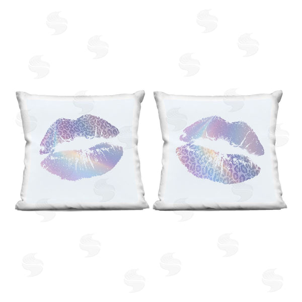 stupell industries Kim Allen | Cheetah Pattern Pastel Lipstick Printed Throw Pillow Set