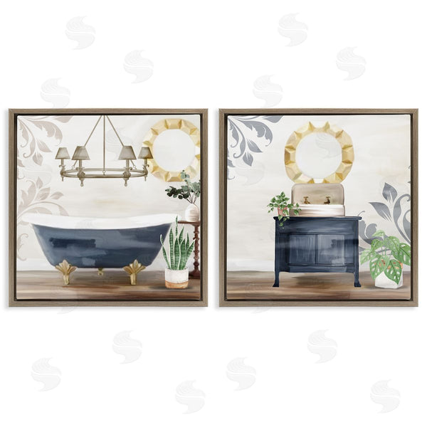 Stupell Industries Kim Allen | Chic Bathroom Interior Still Life