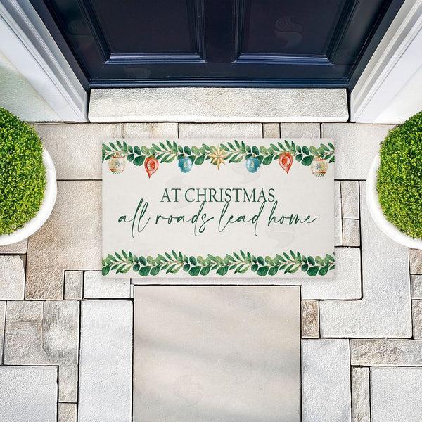 Stupell Industries Kim Allen | Christmas Roads Lead Home Non-Woven Door Mat