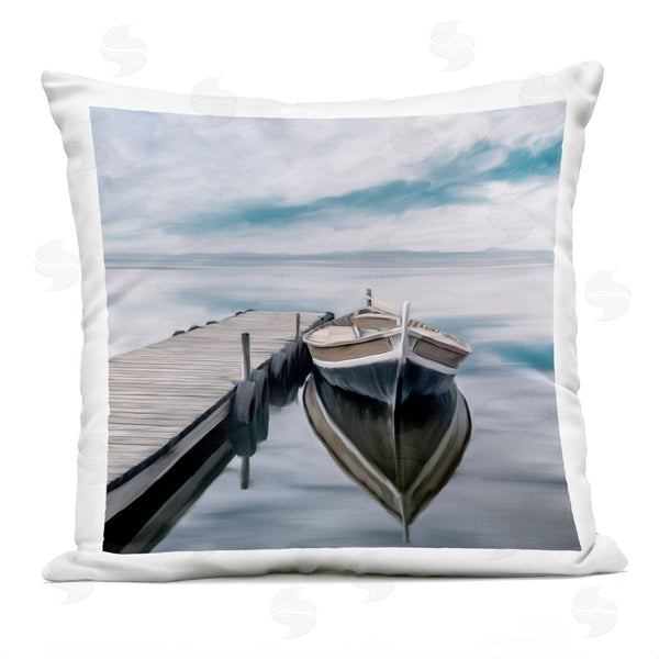 Stupell Industries Kim Allen | Cloudy Lake Day Printed Throw Pillow