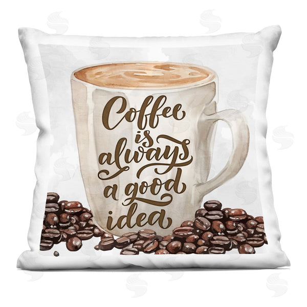stupell industries Kim Allen | Coffee Phrase Classic Mug Printed Throw Pillow