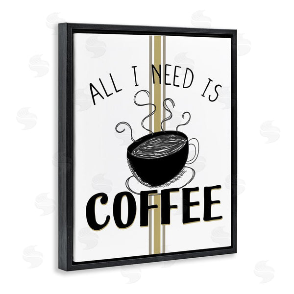 Stupell Industries Kim Allen | Coffee Phrase With Bistro Stripe Wall Art