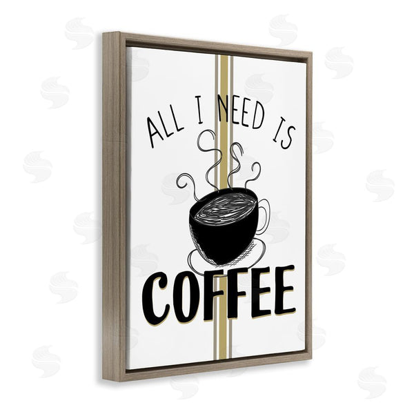 Stupell Industries Kim Allen | Coffee Phrase With Bistro Stripe Wall Art