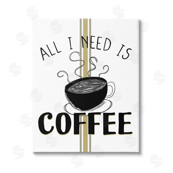stupell industries Kim Allen | Coffee Phrase with Bistro Stripe Wall Art