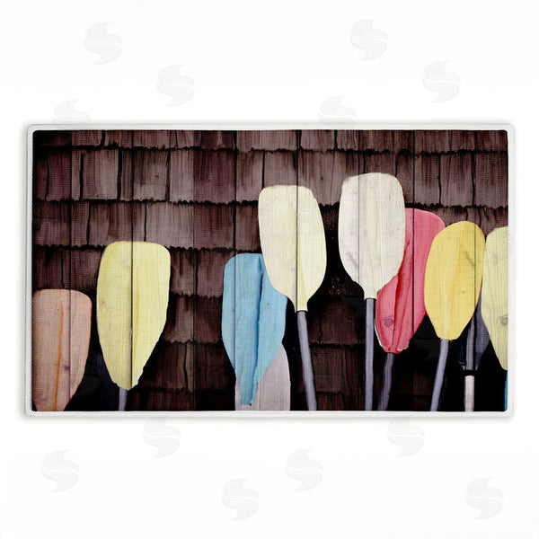 stupell industries Kim Allen | Colorful Lake Paddles Plush Bath Mat