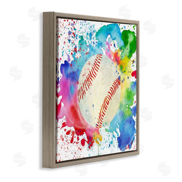 Stupell Industries Kim Allen | Colorful Splash Baseball