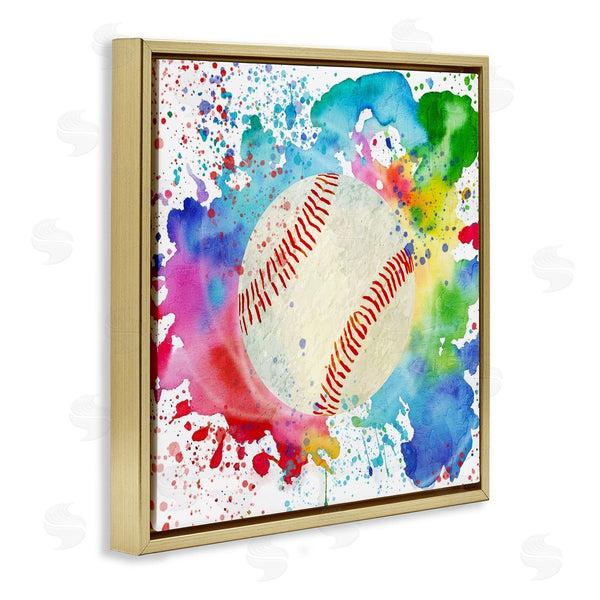 Stupell Industries Kim Allen | Colorful Splash Baseball