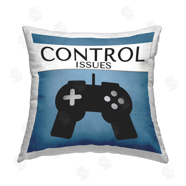 Stupell Industries Kim Allen | Control Issues Gamer Printed Throw Pillow