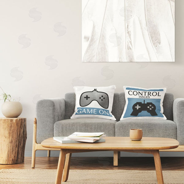 Stupell Industries Kim Allen | Controller Gamer Phrases Printed Throw Pillow Set
