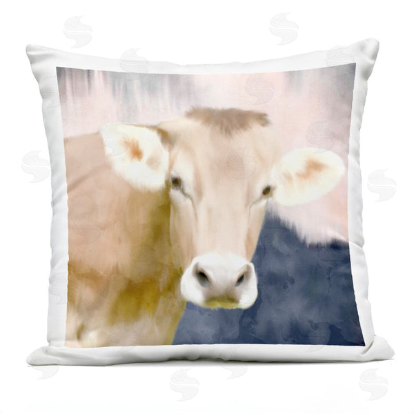 Stupell Industries Kim Allen | Country Cattle Cow Farm Animal Portrait Printed Throw Pillow