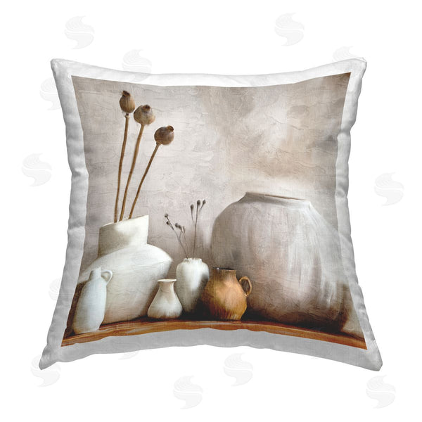 stupell industries Kim Allen | Country Jugs Still Life Printed Throw Pillow