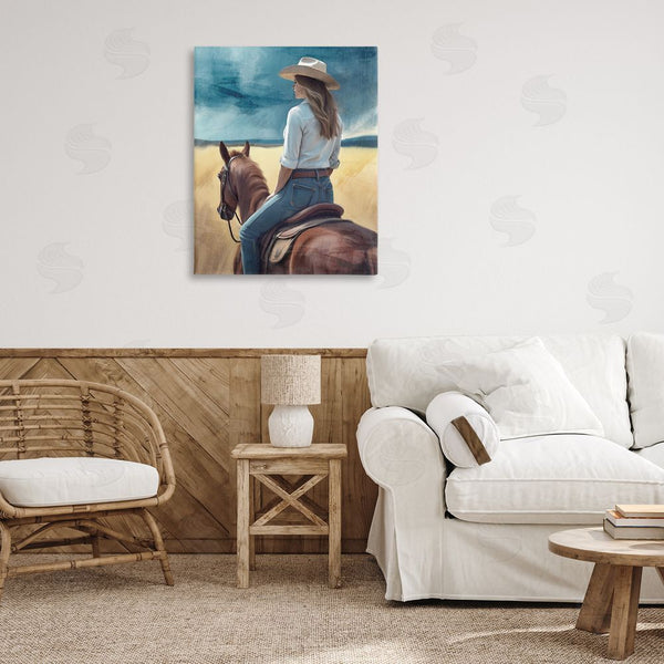 Stupell Industries Kim Allen | Countryside Cowgirl View Wall Art