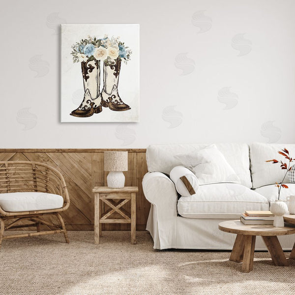 Stupell Industries Kim Allen | Cowboy Boot Mixed Bouquet Wall Art