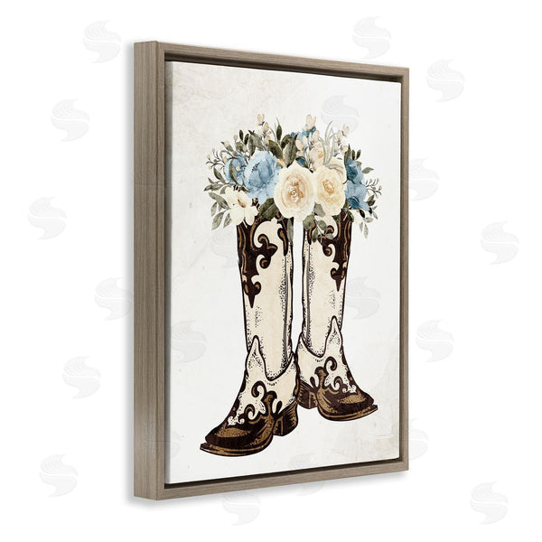Stupell Industries Kim Allen | Cowboy Boot Mixed Bouquet Wall Art