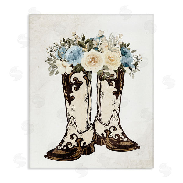 stupell industries Kim Allen | Cowboy Boot Mixed Bouquet Wall Art
