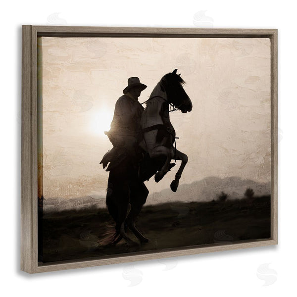 Stupell Industries Kim Allen | Cowboy & Rearing Horse Wall Art