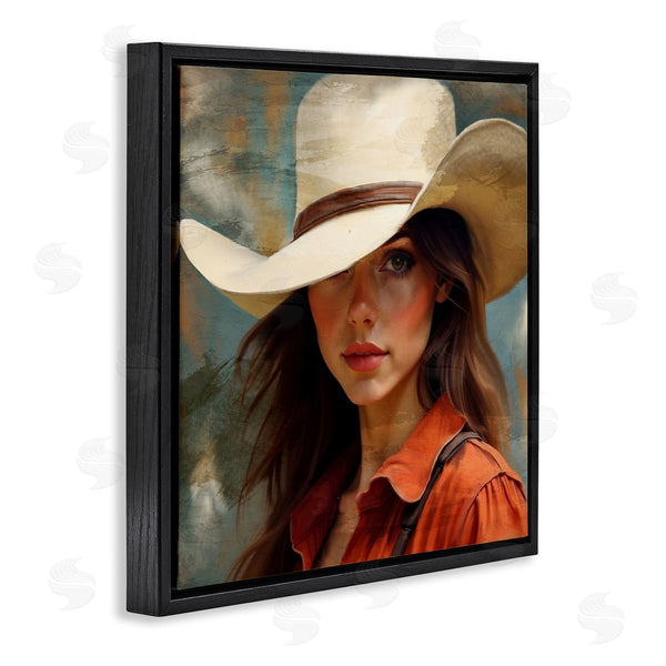 Stupell Industries Kim Allen | Cowgirl Gaze Beneath Hat Wall Art