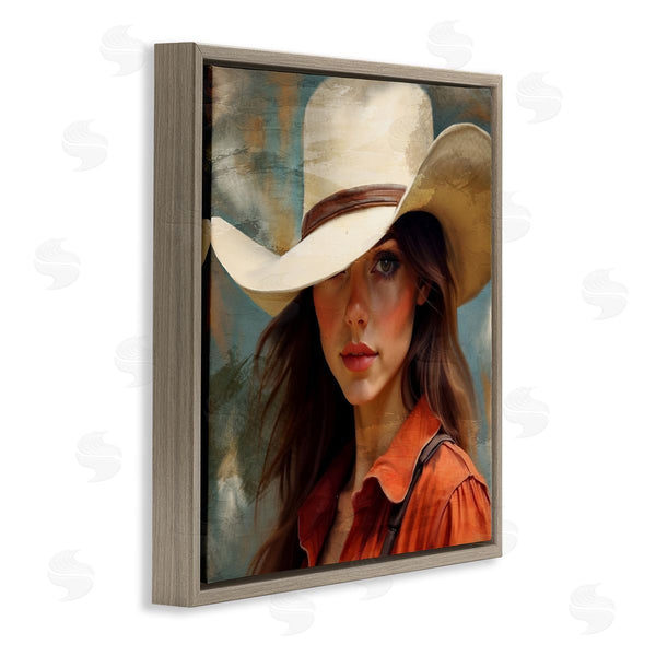 Stupell Industries Kim Allen | Cowgirl Gaze Beneath Hat Wall Art