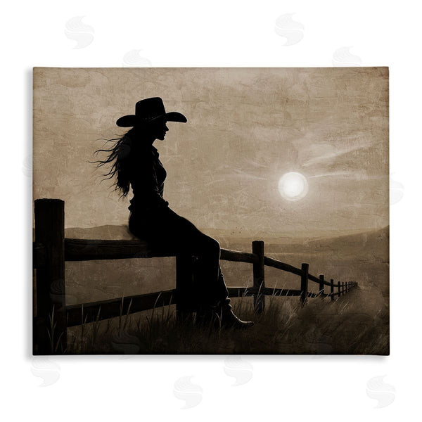stupell industries Kim Allen | Cowgirl Sunset Portrait