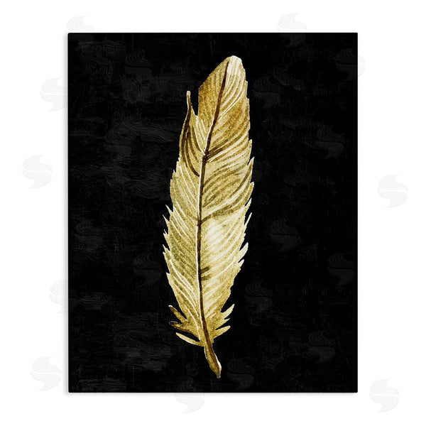 stupell industries Kim Allen | Curved Feather on Black Wall Art