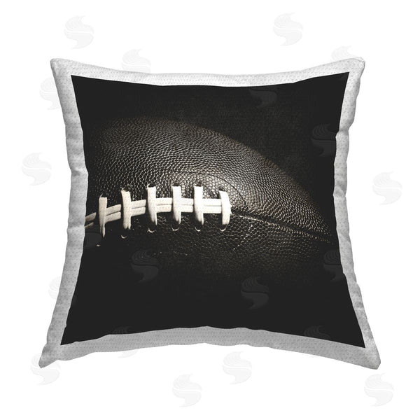 Stupell Industries Kim Allen | Dark Detailed Football Printed Throw Pillow