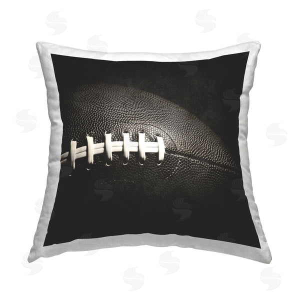 stupell industries Kim Allen | Dark Detailed Football Printed Throw Pillow