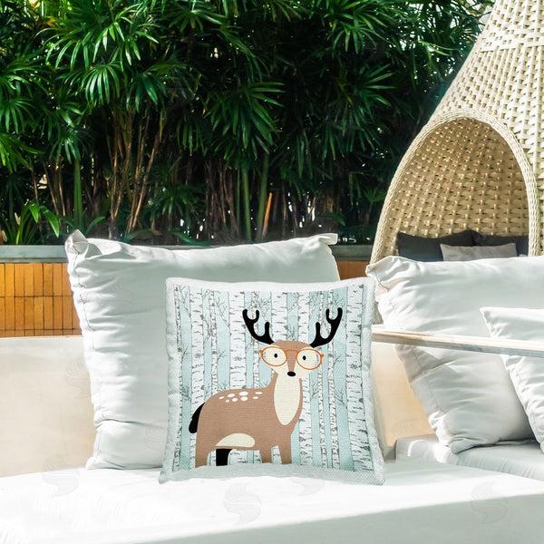 Stupell Industries Kim Allen | Deer & Birch Trees Printed Throw Pillow