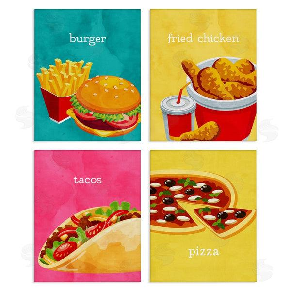 stupell industries Kim Allen | Delicious Fast Food Meals Wall Art