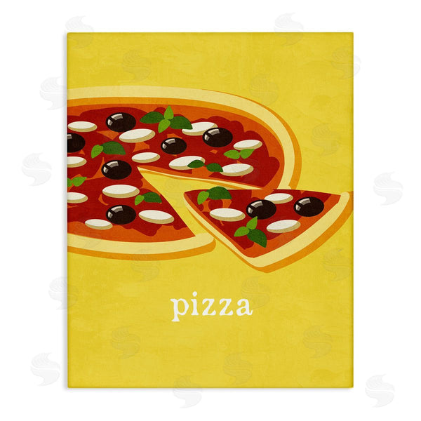 stupell industries Kim Allen | Delicious Pizza on Yellow Wall Art