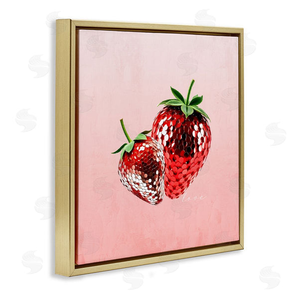 Stupell Industries Kim Allen | Disco Sequin Strawberries