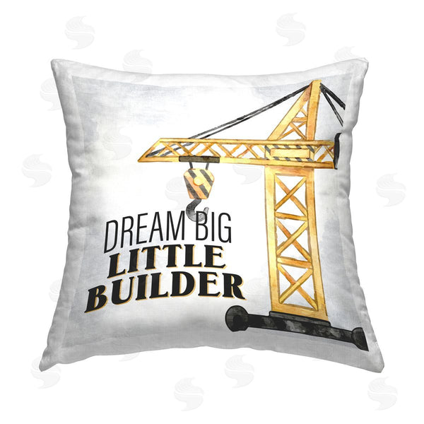 stupell industries Kim Allen | Dream Big Little Builder Printed Throw Pillow