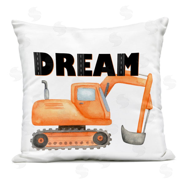 Stupell Industries Kim Allen | Dream With Orange Excavator Printed Throw Pillow