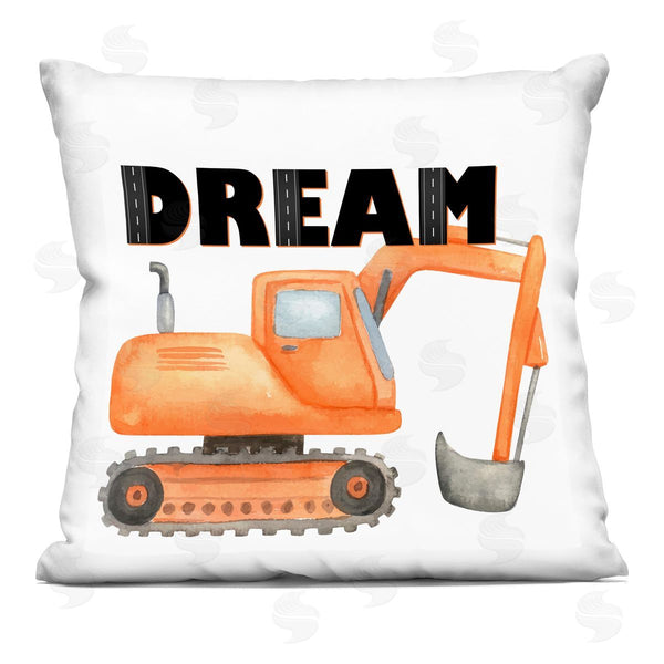 stupell industries Kim Allen | Dream with Orange Excavator Printed Throw Pillow