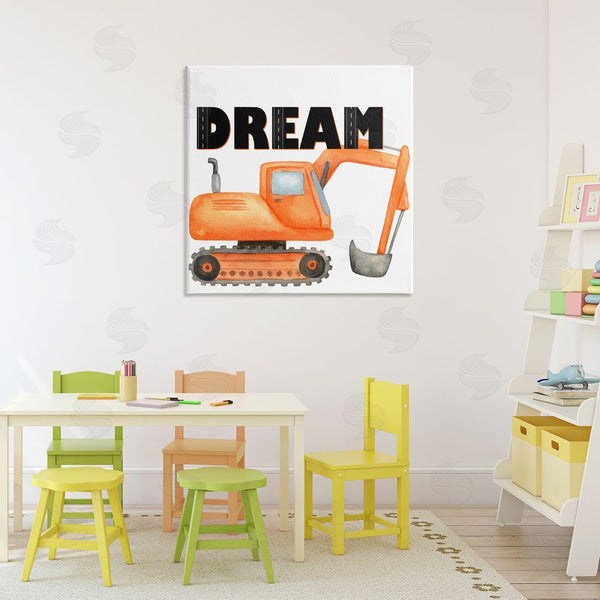 Stupell Industries Kim Allen | Dream With Orange Excavator Wall Art