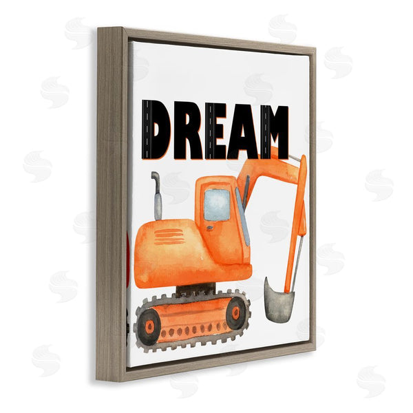 Stupell Industries Kim Allen | Dream With Orange Excavator Wall Art