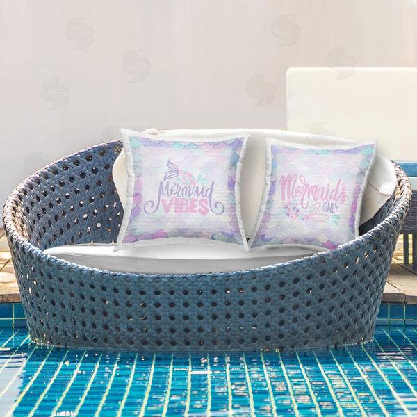 Stupell Industries Kim Allen | Dreamy Mermaid Phrases With Scales Printed Throw Pillow