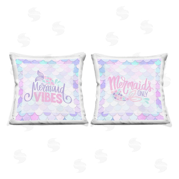 stupell industries Kim Allen | Dreamy Mermaid Phrases with Scales Printed Throw Pillow