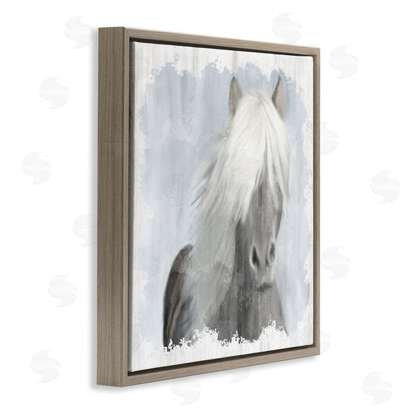 Stupell Industries Kim Allen | Dreamy White Mane Horse Rustic Farmland Wall Art