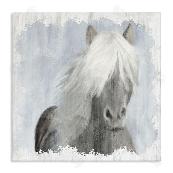stupell industries Kim Allen | Dreamy White Mane Horse Rustic Farmland Wall Art