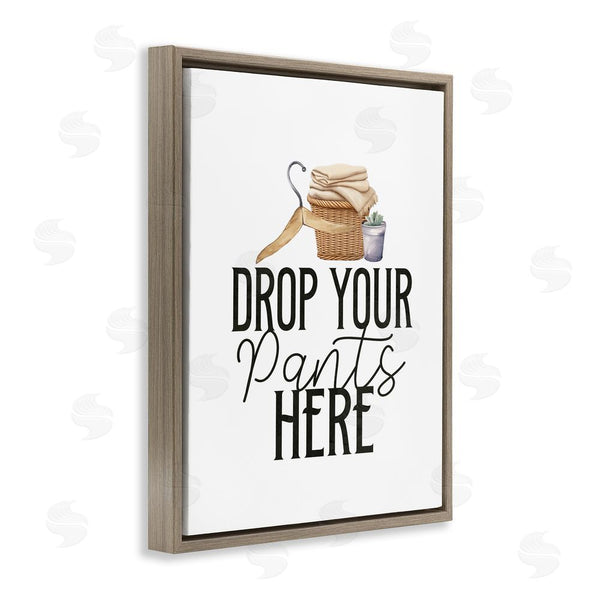 Stupell Industries Kim Allen | Drop Your Pants Here Minimal Wall Art