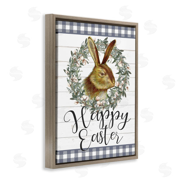 Stupell Industries Kim Allen | Easter Bunny Wreath Phrase Wall Art