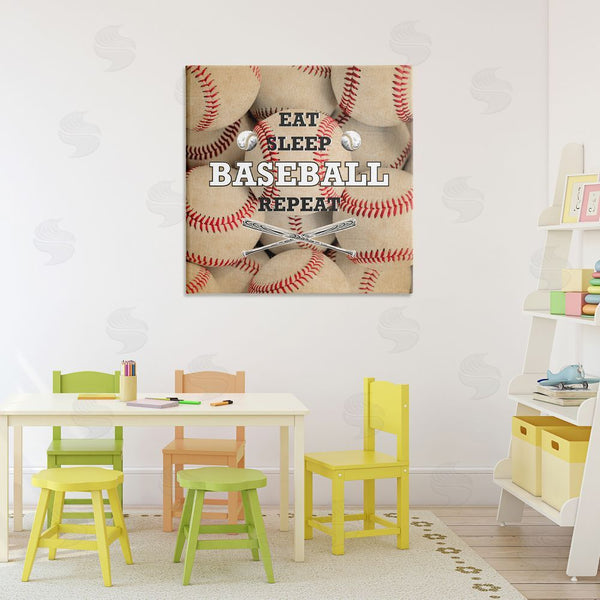 Stupell Industries Kim Allen | Eat Sleep Baseball Repeat