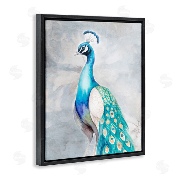 Stupell Industries Kim Allen | Elegant Blue Peacock Wall Art